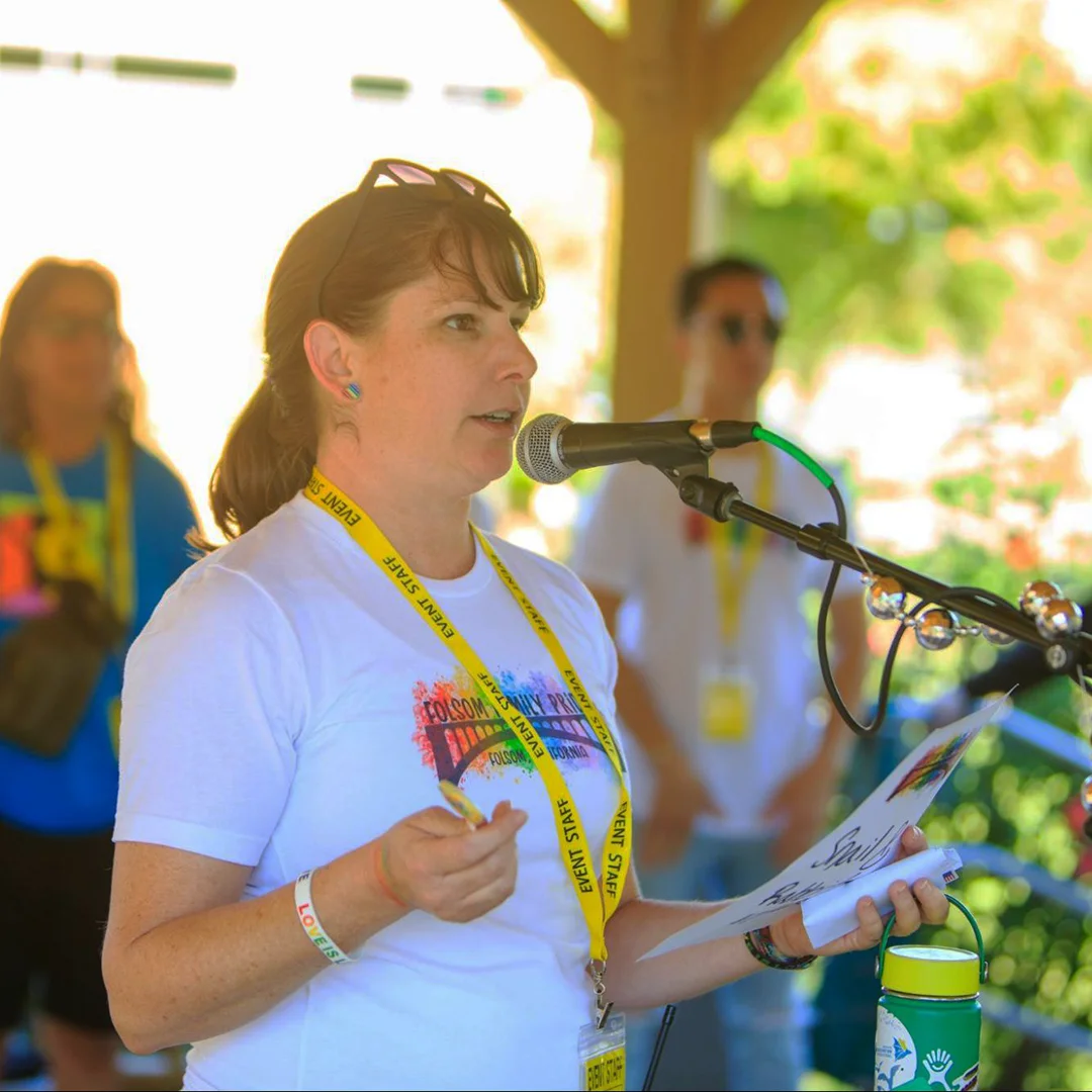Sarah Speaking At Folsom Family Pride