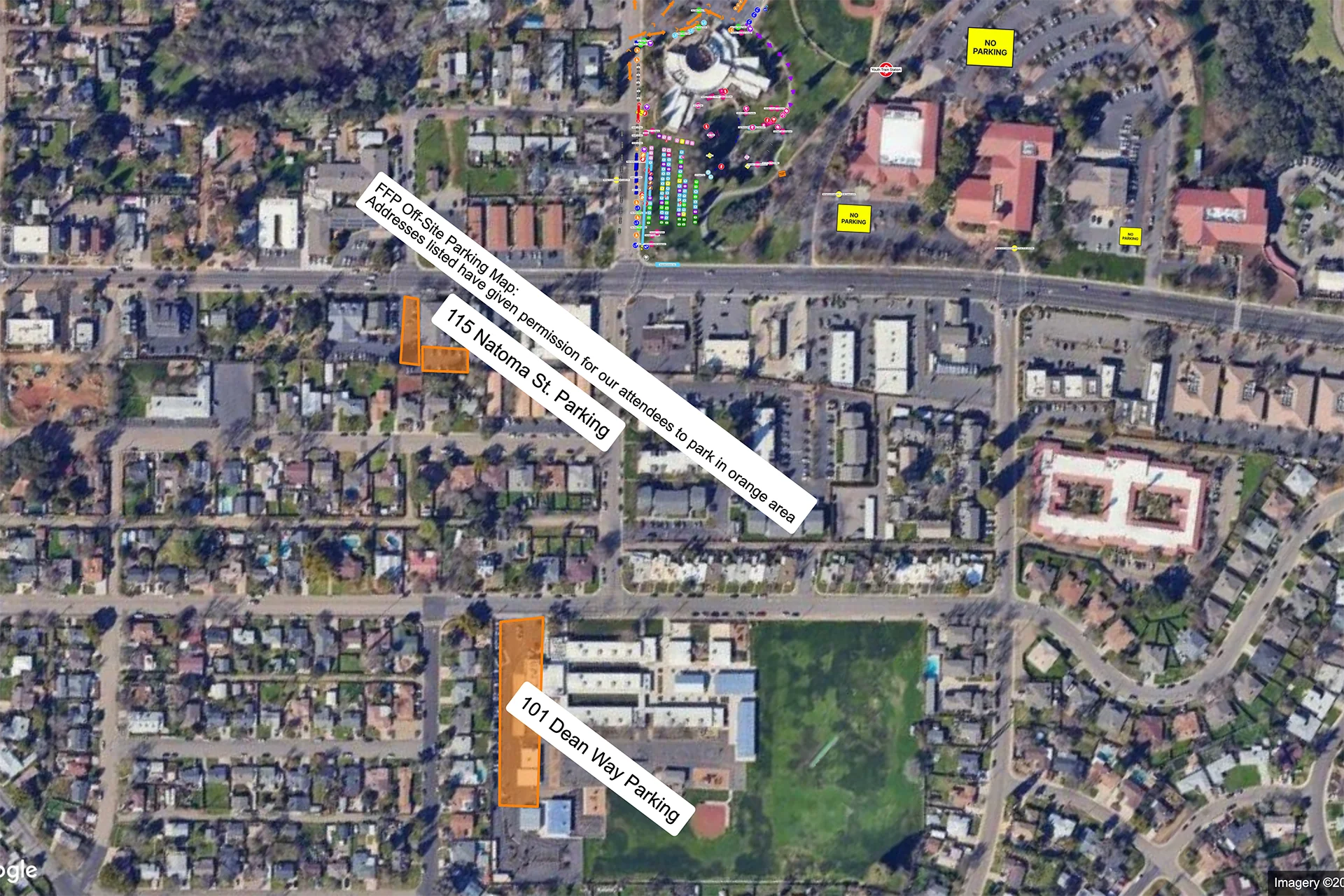 Folsom Family Pride Parking Map